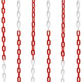 1001 LR-6PC1031 6mm 1 Metre Plastik Trafik Zinciri, Kırmızı Beyaz - secenek
