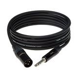 1001 M1 MY206 Trs x Male Xlr Neutrik Uçlu Siyah 1mt Balanslı Kablo