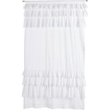 1001 Madison Park WIN40-140 Beyaz Oturma Odası Cottage Country Rod Pocket Ruffle Yatak Odası Solid Anna