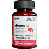 1001 Magnezyum X4 Complex Citrate, Taurate, Bisglycinate, Malate + Bromelain + Kolajen+ H.ASİT+D+B12