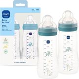 1001 Mam Easy Active Biberon, Göğüs Arasında Geçiş Yapın ve Temizleyin, 4+ Ay, Erkek, 2 Adet (1'li - 2351-Damaklı Yavaş Akış - 0 - 3 Ay