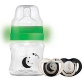 1001 Mamajoo Gece & Gündüz Biberonu 160ML & Saklama Kutulu Ikili Emzik / Pearl - 2351-Damaklı Yavaş Akış - 0 - 3 Ay