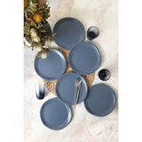 1001 Mat Mavi Bloom Pasta Tabağı 24 cm 6 Adet 399