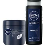 1001 Men Erkek El ve Vücut Bakım Kremi Deep Impact 400ML, Nemlendirici ve Nıvea Men Deep Dimension Duş