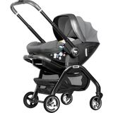 1001 Merkür Bebe Onyx 2'si 1 Arada I-Size Oto Koltuğu ve Bebek Arabası Gri, Saniyeler Içinde Dönüş - Çok Renkli