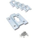 1001 Metal Çerçeve Askı Aparatı, 42X45MM Boyutunda, 1.5mm Kalınlık, Beyaz Renk, Tablo ve Ayna Monta