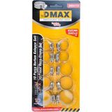 1001 Metal Hortum Kelepçesi Set, 10 Parça, 5 Farklı Boyut (8-18MM, 11-20MM, 13-23MM, 18-25MM, 14-27MM)