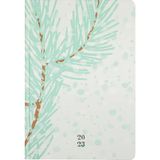 1001 Meteksan, Lotus 17X24 cm Çam Ağacı Desenli Sert Karton Kapaklı 2023 Haftalık Ajanda, 128 Yaprak