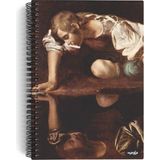 1001 Michelangelo Merisi Da Caravaggio/narcissus, 1597-99 | Spiralli Defter 16 | A5 | Çizgisiz |100 Sayf - ölçü - tip