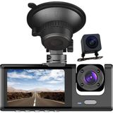 1001 Mieco 1s WIFI/1920P FHD/170° Ultra Geniş Açı/gece Görüşü ve G-Sensörü/ 3 Kameralı Araç K - Çok Renkli