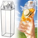 1001 Mika Süt ve Su Şişesi Kutusu, 500 Ml, Kare Şekilli, Kapaklı