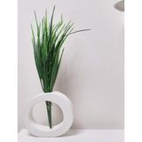 1001 Minimalist Halka Formunda Dekoratif Beton Vazo – Şıklık ve Modernlik Bir Arada - Beyaz - Gold