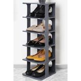 1001 Modern 5 Katlı Ayakkabılık, Portatif Ayakkabı Rafı, Kolay Kurulum, 76X24.5X27.5 Cm, 6 Raf ve De