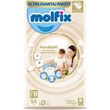 1001 Molfix Pure&soft Ultra Avantaj Paketi Extra Large 6 Beden Bebek Bezi (1 x 54 Adet)