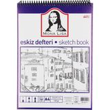 1001 Monalisa Eskiz Defteri A4 120 G 50 Yp Telli - ölçü - tip