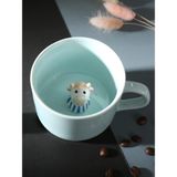 1001 Mukko Home 3D Sevimli Panda Figürlü Porselen Kupa 230 ml Mint Renk Kahve Çay Kupası,turkuaz & In - seçenek
