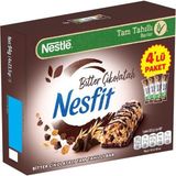 1001 Nesfit Bitter Çikolatalı Tam Tahıllı Bar 4’lü Paket, 4X23.5 gr