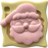 1001 Noel Baba Şeklinde Silikon Pasta ve Seker Hamuru Kalibi 6X6X0,5 cm ÖZ-160