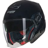 1001 Nolan N40-5 06 Classico 301 Camli Yarım Motosiklet Kaskı Parlak Siyah Xxl