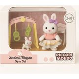 1001 Oyuncak Mini Tavşan Aksesuarlı Salıncak Seti Sevimli Figür Oyun Seti Çocuk Oyuncağı Renkli - secenek - 0,60 x 19 x 29 cm