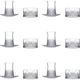 1001 Paşabahçe Timeless Heybeli Model 18 Parça Çay Seti (Çay Bardağı Çay Tabağı Çerezlik) - seçenek