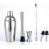 1001 Paslanmaz Çelik 750ML 6 Parça Kokteyl Seti Kokteyl Hazırlama Bar Shaker Seti