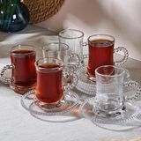 1001 Pearl 12 Parça Altı Kişilik Çay Bardağı Seti 180 ml - secenek