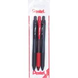 1001 Pentel Energel 1.0 mm Likit Roller Kalem 2xsiyah/1xkırmızı 3'lü Set