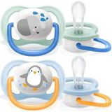 1001 Philips Avent Ultra Air Emzik, Erkek Bebekler Için 0-6 Ay, 2’li Paket, Ortodontik Silikon, Geniş
