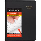 1001 Planner 2025-2026 Akademik, Haftalık, Çeyrek Saatlik Randevu Defteri, 8-1/4" x 11", Büyük, Esnek - ölçü - tip
