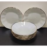 1001 Porselen 6'lı Yaldız Çay Tabak 11 cm 8697263541758