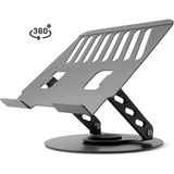 1001 Power-Way 360° Dönebilen Metal Ayarlı Macbook & Notebook Standı - Beyaz - Gold