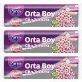 1001 Premium Büzgülü Çöp Torbası Çilek Kokulu Orta Boy 15'li 55 x 60 cm Üçlü Paket - secenek