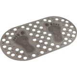 1001 Premium Serisi Banyo - Küvet Içi Kaydırmaz Vantuzlu Ayak Desenli Paspas 66,5 x 36,5 Cm, Siyah - özellık