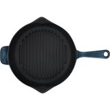 1001 Premium Serisi - Döküm Izgara Tavası, Yuvarlak, 28 Cm, Yekpare Saplı, Emaye, Majolik Gri - secenek