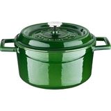 1001 Premium Serisi - Döküm Yuvarlak Tencere, 20 Cm, Majolik Yeşil