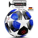 1001 Pro-Serisi Futbol Topu Şampiyonlar Ligi Lazer Kesim Pompa Dahil Halı Saha Maç Futbol Topu Mavi 52 - paket