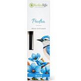 1001 Pudra Koku Çubuklu Oda Kokusu Reed Diffuser 50 ml Uzun Süre Kalıcı Ev Ofis Salon Yatak Odası De - Beyaz - Gold