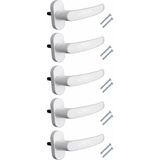 1001 Pvc Pencere Kolu 5 Adet – Plastik Cam Kolu, Evrensel Uyumlu, Vidalı Montaj, Dayanıklı Beyaz Pen