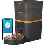 1001 QQ003-V2 Akıllı Otomatik Kedi Mama Kabı, Tuya App-Wifi Uzaktan Kontrol, 6lt Hazne (Siyah)