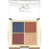 1001 Quattro Eyeshadow Palette - 03 Blue Charm - Dörtlü Far Paleti - ton