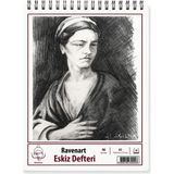 1001 Ravenart Eskiz Defteri, A5, 90 Gr, 40 Yaprak, Ivory Kağıt, Metal Spiral