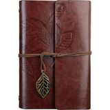 1001 Retro Vintage Yapraklı Not Defteri, Klasik Pu Deri Kapak, Seyahat Defteri, Travel Journal, Günlük