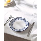 1001 Reve Bleu Floral Pasta Tabağı - Mavi/beyaz - 19 cm