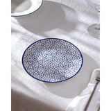 1001 Reve Blue Elodie Pasta Tabağı - 19 cm - Mavi/beyaz - seçenek
