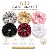 1001 Saç Tokası, 6'lı Set, Bordo, Beyaz, Siyah, Gold, Pembe, Gümüş, Saç Yolmaz, Iz Yapmaz