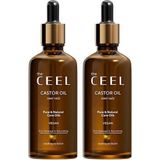 1001 Saf Hint Yağı 2X50 ml - Soğuk Sıkım Castor Oil, Saç, Kaş, Kirpik ve Cilt Bakımı Için Neml