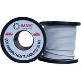 1001 Sanec Çok Damarlı Montaj Kablosu - 22 Awg - 20 Metre - Beyaz - Çok Renkli