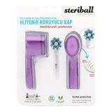 1001 Şarjlı ve Pilli Diş Fırçaları Için Hijyenik Diş Fırçası Koruma Kabı-2'li Mor x 2