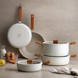 1001 Schäfer Ceramoni Seramik Basık Tencere 30 Cm-Krem